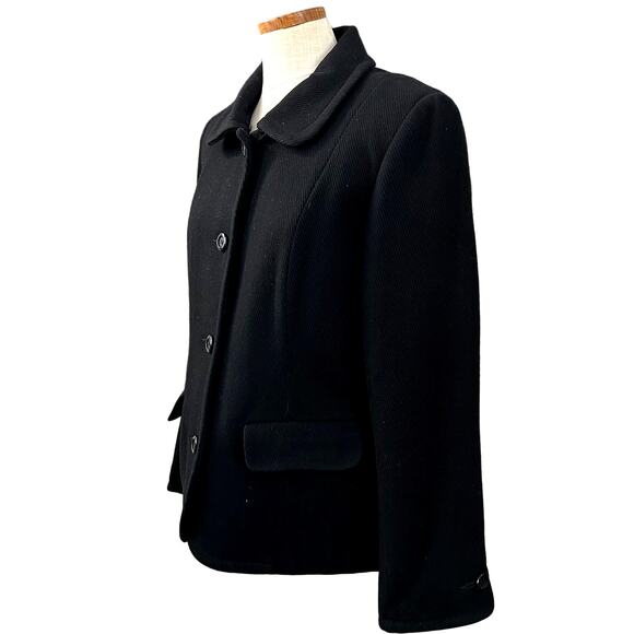 Vintage Marvin Richards Black Blazer 14 Leopard Lined 90s Animal Print Career - Picture 12 of 12